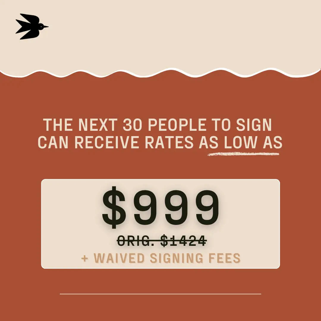 The next 30 people to sign can receive special rates