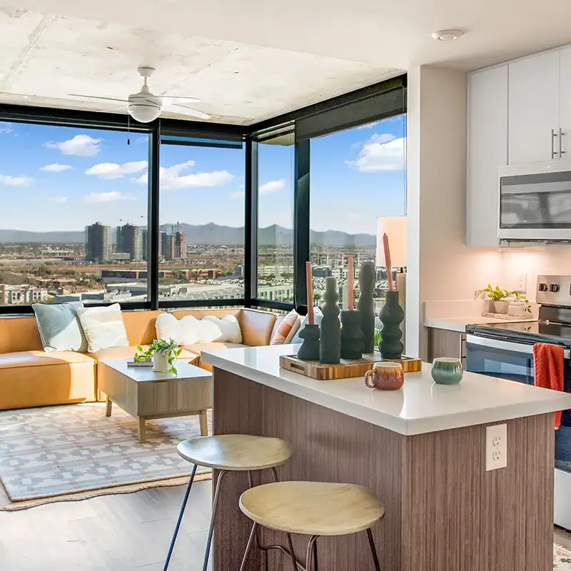 furnished living space